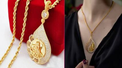 Model kalung emas monogram terindah 2021 harga kalung emas dengan tugra 