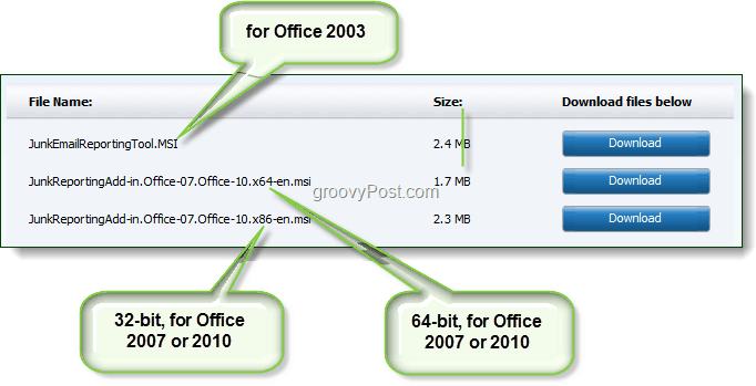 unduh alat pelaporan email sampah untuk office 2003, office 2007, atau office 2010
