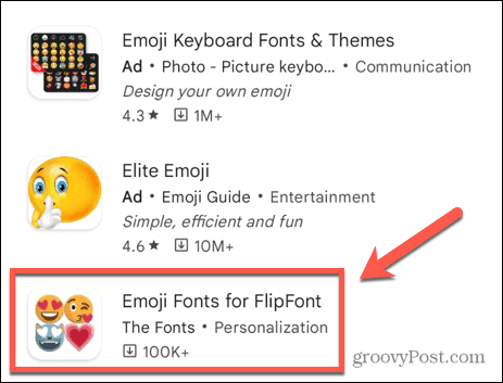 font emoji untuk aplikasi flipfont