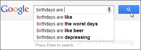 Apa yang dipikirkan google tentang hari ulang tahun