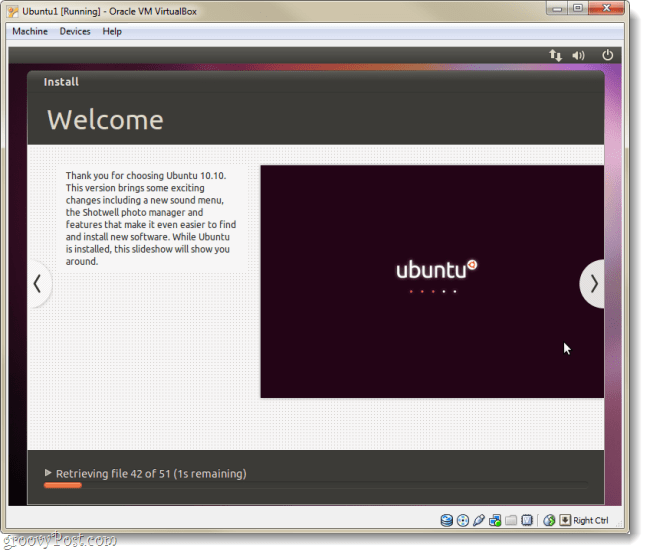 ubuntu instal halaman selamat datang