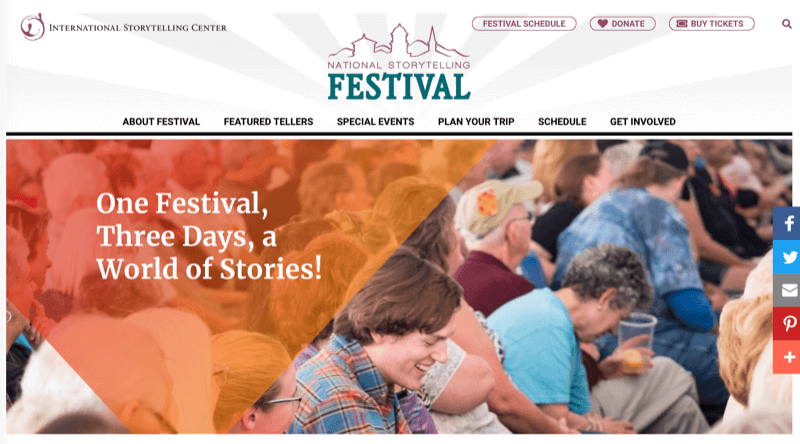 Situs web National Storytelling Festival