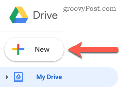 Membuat dokumen baru di Google Drive