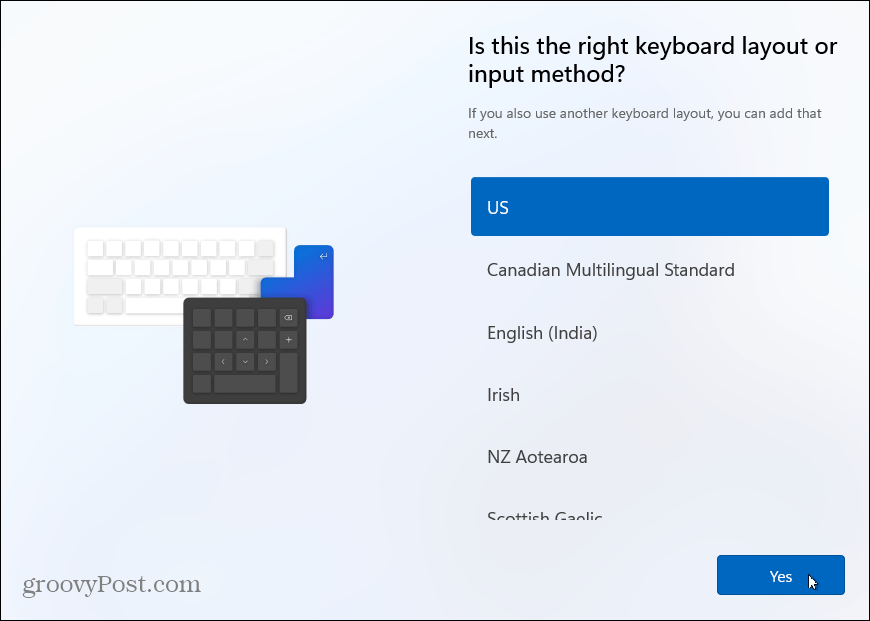 Tata letak keyboard menginstal windows 11