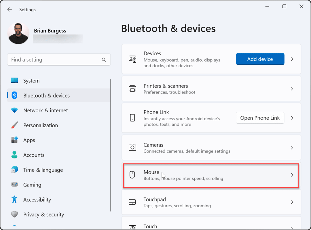 bluetooth dan mouse perangkat