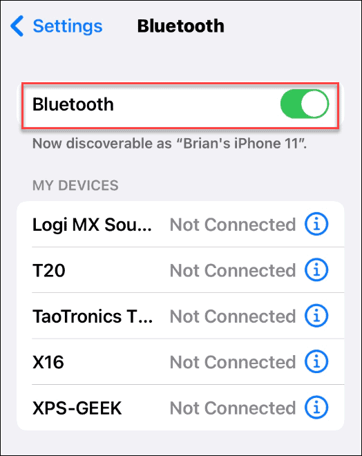 bluetooth membagikan kata sandi wi-fi di iPhone