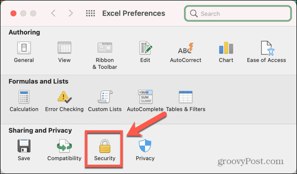 keamanan mac excel