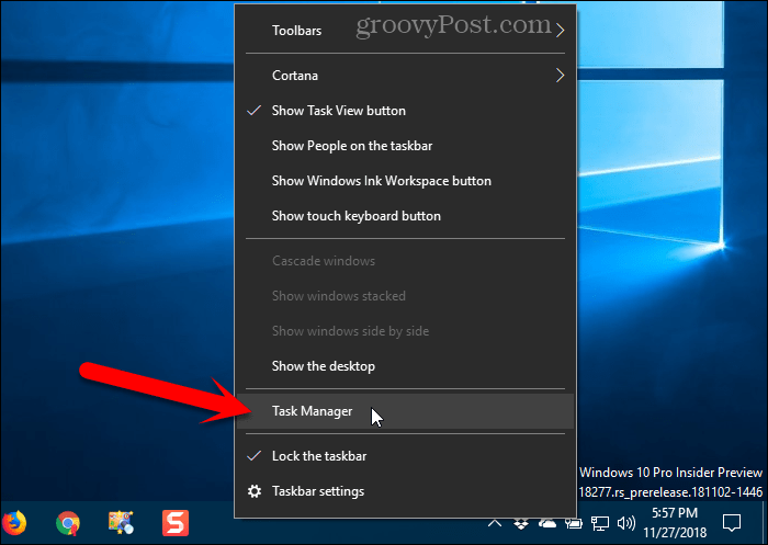 Buka Task Manager di Windows 10