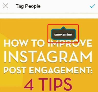 contoh tag posting instagram setelah diterapkan