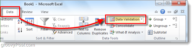 Cara Menambahkan Daftar Drop-Down Dan Validasi Data Ke Excel 2010 Spreadsheets