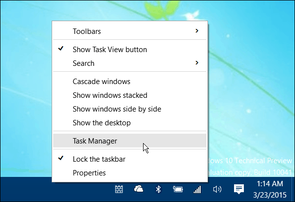 Buka Task Manager Windows 10