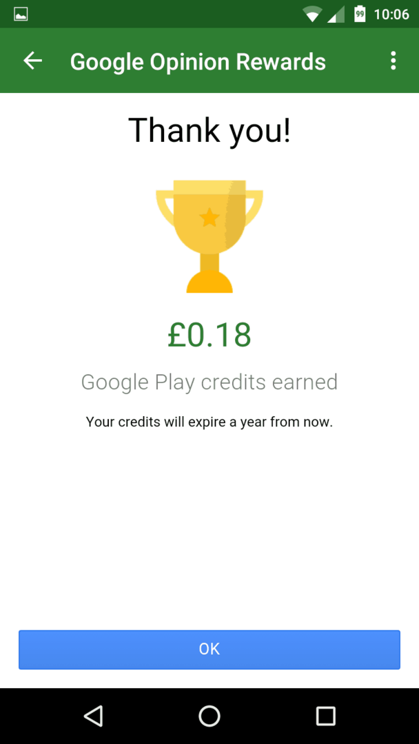 Google Rewards (06) aplikasi gratis kredit google play menyimpan musik tv menunjukkan film buku komik penghargaan opini android survei lokasi kredit yang diperoleh kedaluwarsa