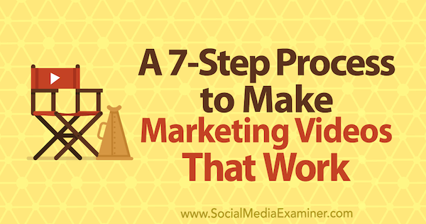 Proses 7 Langkah untuk Membuat Video Pemasaran Yang Bekerja oleh Owen Video di Penguji Media Sosial.