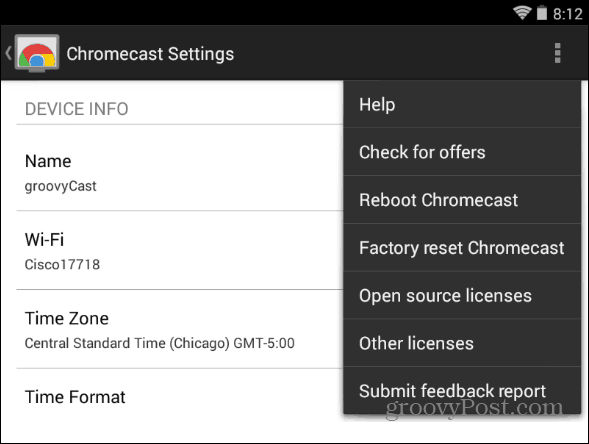 Pengaturan Chromecast