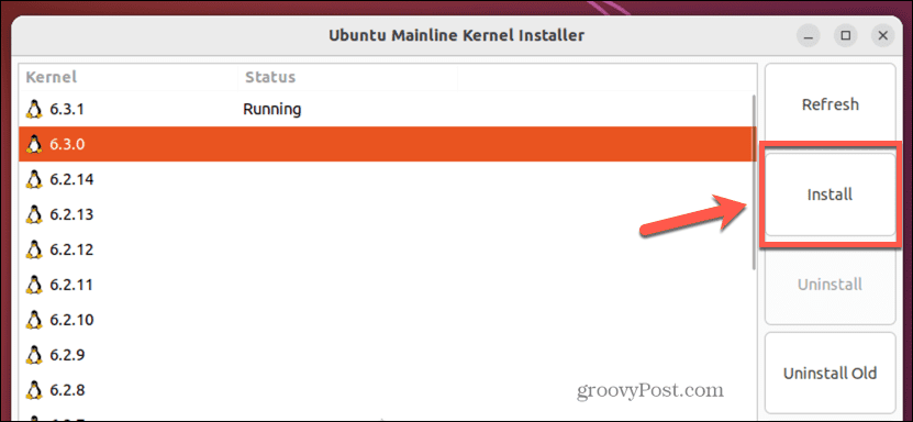 ubuntu menginstal kernel di arus utama