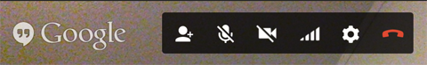 gambar panel kontrol atas google + hangouts