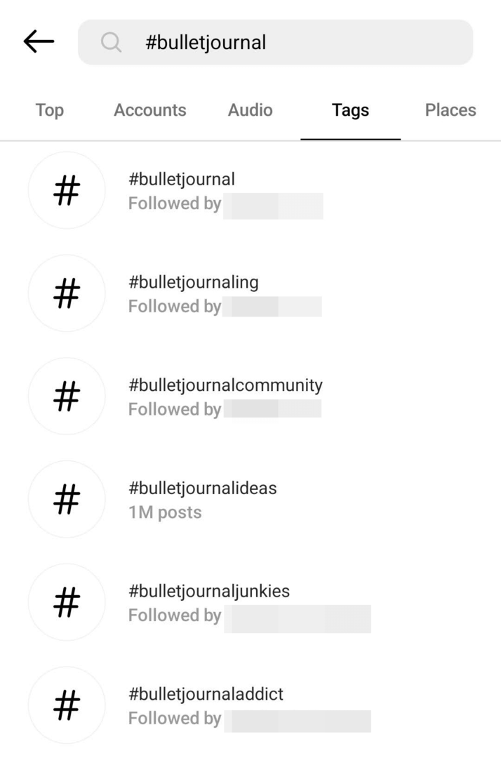 gambar pencarian hashtag Instagram