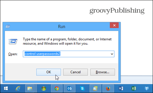 kontrol userpasswords2 Windows 8.1