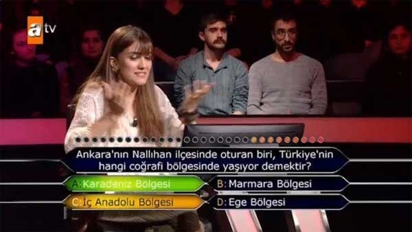 Pertanyaan Ankara yang menandai Siapa yang Ingin Menjadi Jutawan!