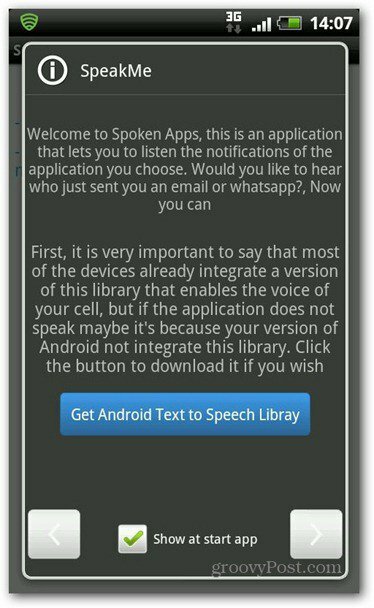 SpeakMe untuk Android text to speech library