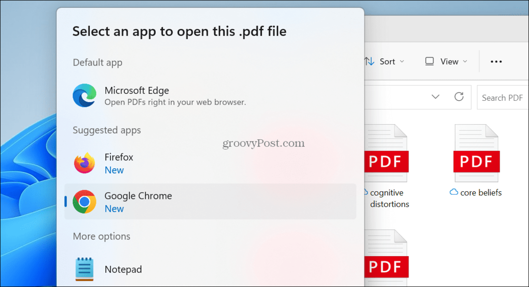 Penampil PDF default di Windows 11