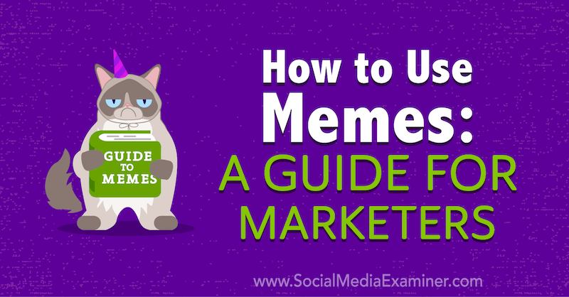 Cara Menggunakan Memes: Panduan untuk Pemasar oleh Julia Enthoven di Penguji Media Sosial.