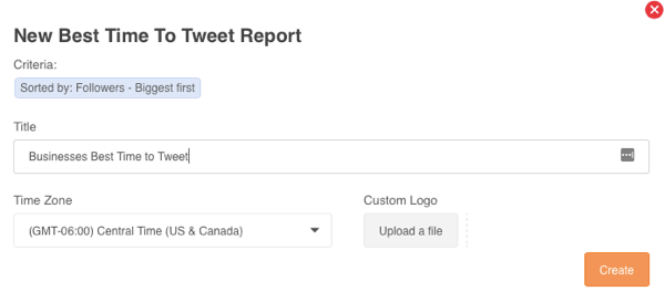 Hasilkan laporan Waktu Terbaik untuk menge-Tweet di Audiense.
