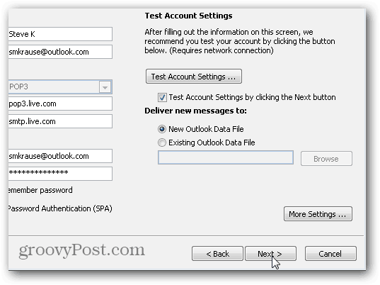 Pengaturan IMAP POP3 Outlook 2010 SMTP - 08
