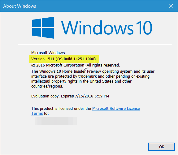 Windows 10 Redstone Preview Build 14251 Tersedia untuk Orang Dalam