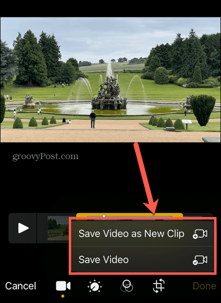 iphone menyimpan video sebagai klip baru