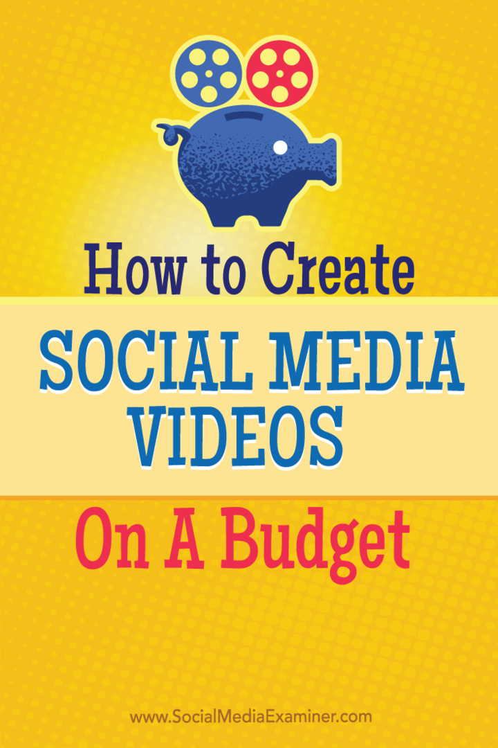 video media sosial dengan anggaran terbatas