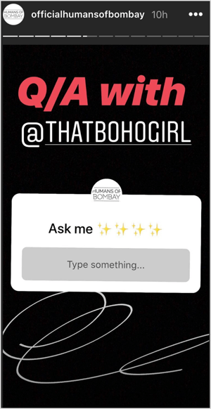 Stiker Instagram Stories Questions menanyakan pertanyaan untuk AMA.