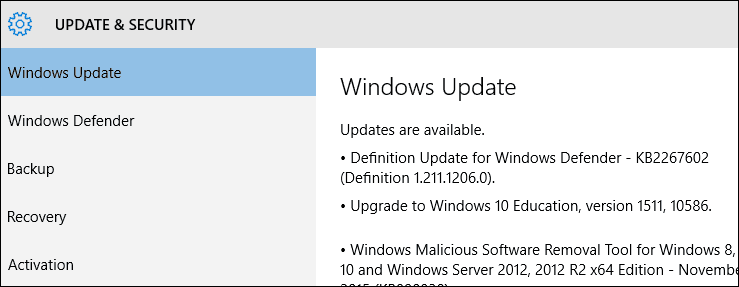 Paksa Pembaruan Windows 10 untuk Memberikan Pembaruan November