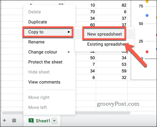 Salin lembar Google Spreadsheet ke file baru
