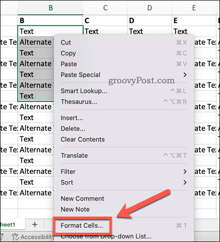 Buka Format Sel di Excel