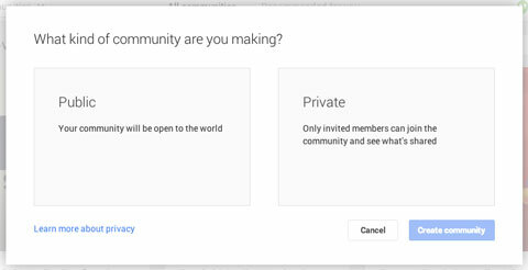 menentukan siapa yang dapat bergabung dengan komunitas google plus Anda