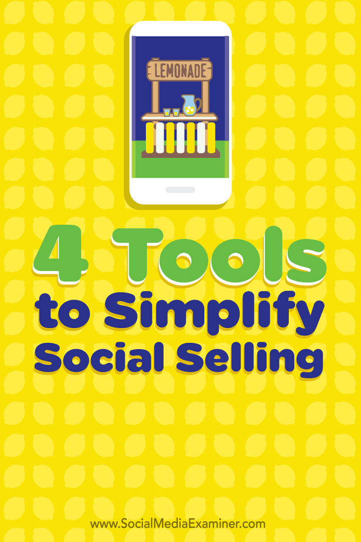 empat alat untuk menyederhanakan penjualan sosial