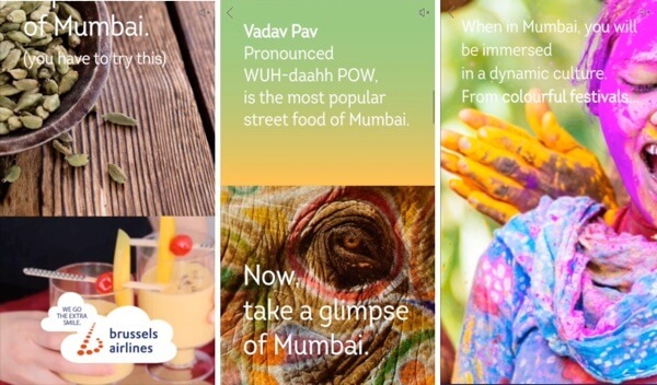 iklan kanvas ponsel facebook dari brussels airlines mumbai