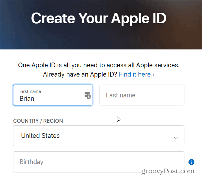 formulir untuk membuat apel id