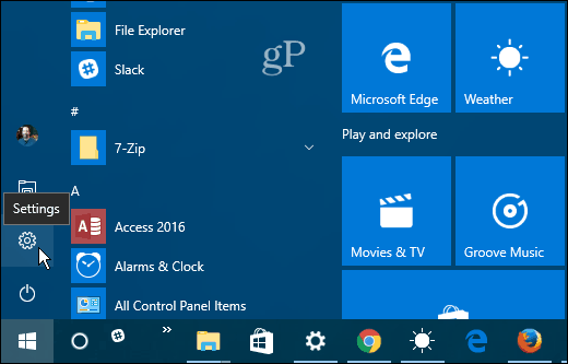 1 Pengaturan Windows 10 Mulai