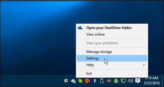 Pengaturan OneDrive