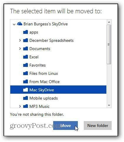 Pilih Folder untuk Dipindahkan