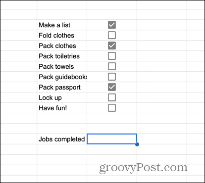 google sheet pilih sel