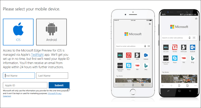 Microsoft Edge Web Browser Hadir ke iOS Sekarang dengan Android Segera Hadir