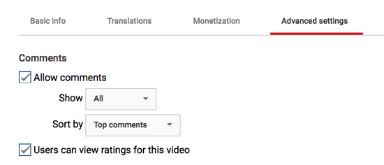 Anda juga dapat menyesuaikan bagaimana komentar akan muncul di saluran YouTube Anda jika Anda memilih untuk mengizinkannya.