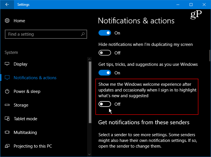 Sembunyikan Layar Selamat Datang Windows 10 yang Mengganggu Setelah Pembaruan