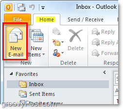 buat email Outlook 2010 baru