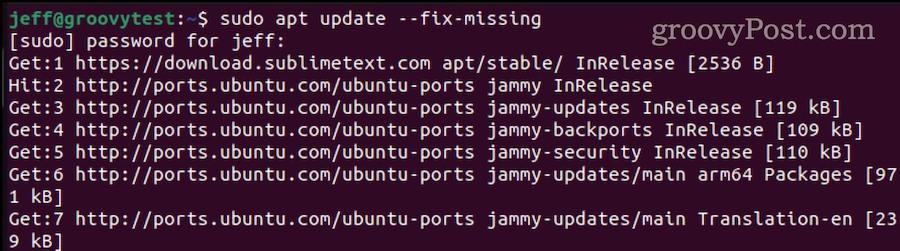 memperbaiki paket yang hilang di ubuntu