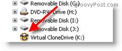 Pasang Gambar ISO menggunakan Drive VirtualClone