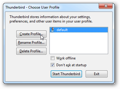 buat profil thunderbird baru